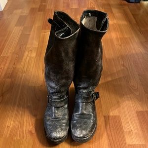 Frye Veronica Slouchy boots - tall. Size 7. Gray.